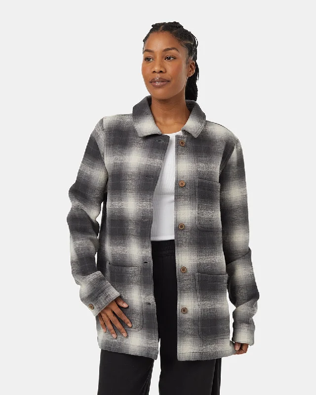 Flannel Utility Jacket Knit Fabric Woven Fabric Fleece Fabric