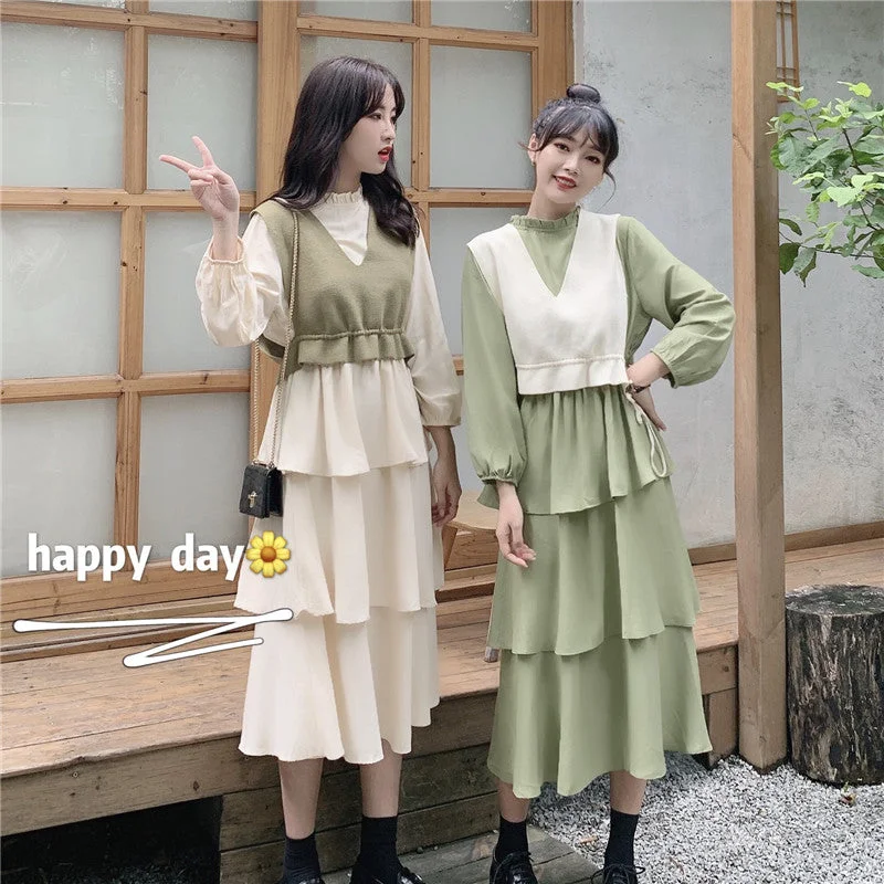 Two-piece skirt KF9466 linen skirt natural