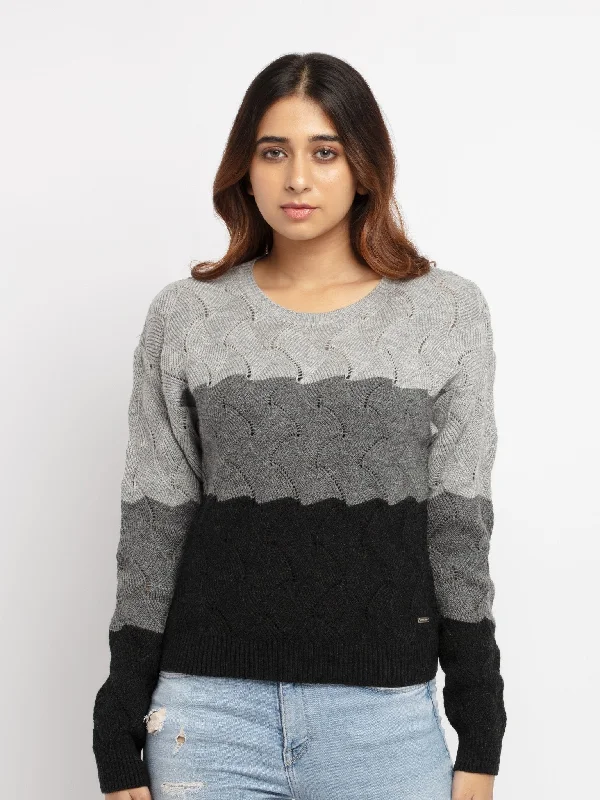 Women's Mutlicoloured  Sweater Fitted Slim Tailored