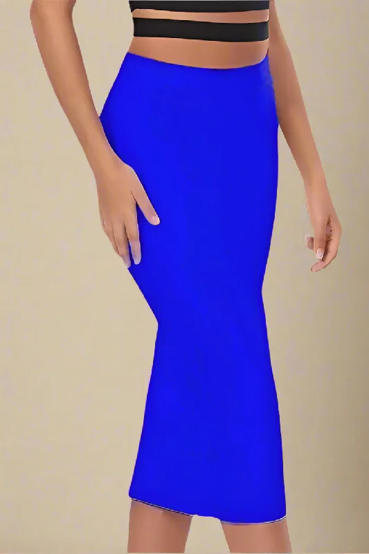 Pencil High Waist Bandage Midi Skirt - Royal Blue vintage skirt charm