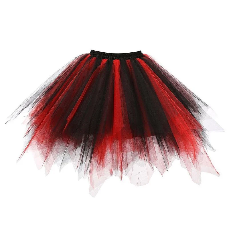 Colorful Pleated Gauze Colors Short Skirt cashmere skirt soft
