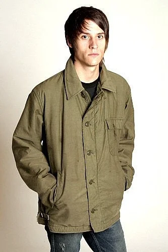 Vintage US Navy A2 Deck Jacket- RARE Corduroy Jacket Velvet Jacket Brocade Jacket