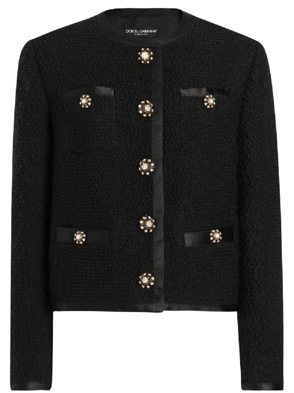 Dolce & Gabbana Women's Jackets Belted Jacket Elasticated Jacket Padded Jacket