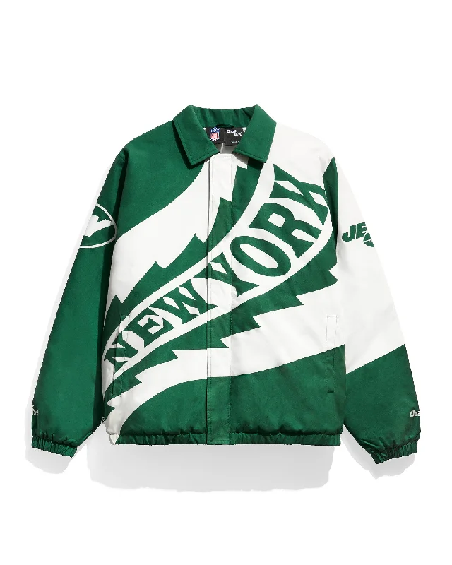 New York Jets Saw Blade Quilted Puffer Jacket Mesh Jacket Canvas Jacket Denim Jacket