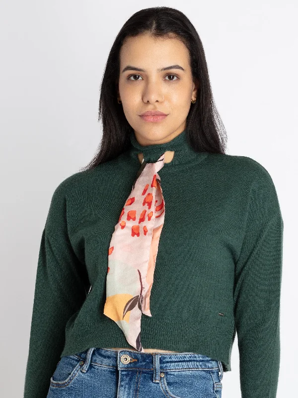 Womens Solid Turtle Neck  Sweater Modern Contemporary Chic