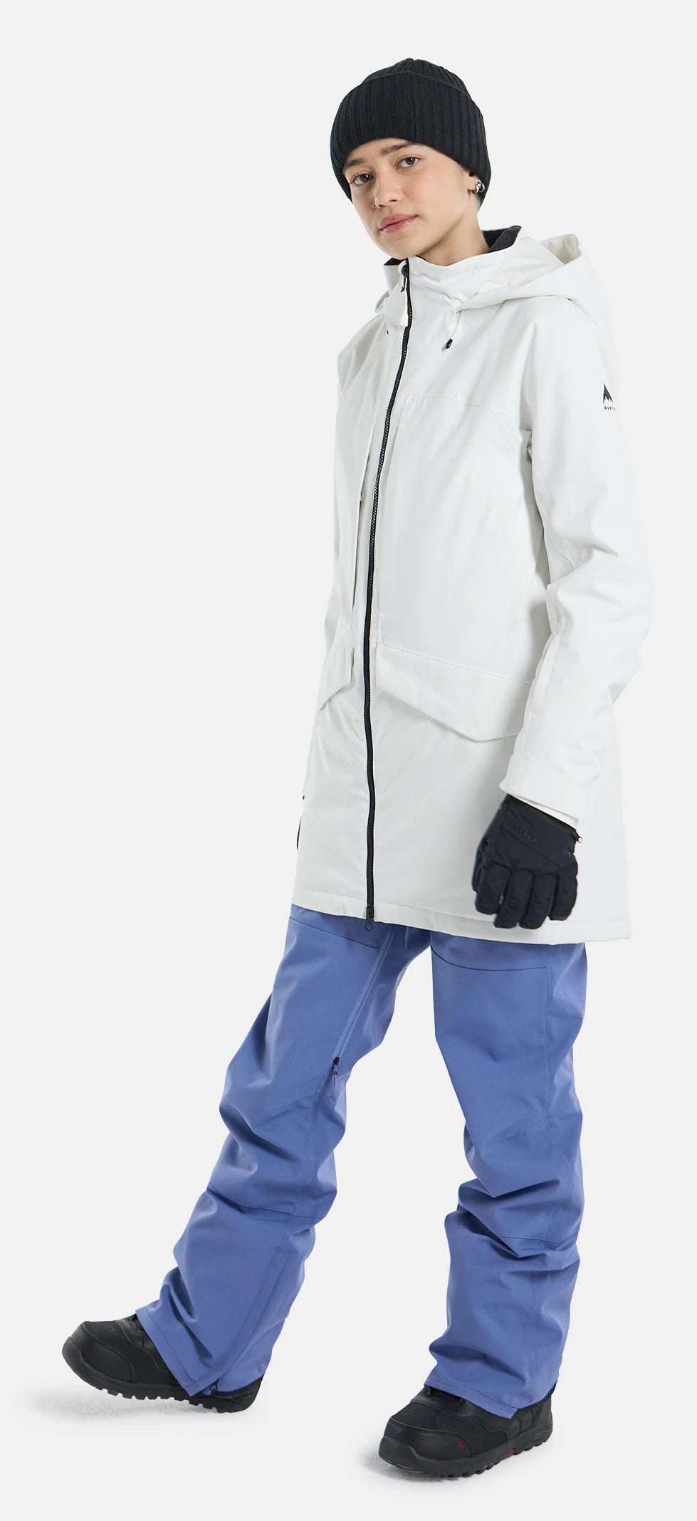 Burton Prowess 2.0 Jacket Womens Stout White Belted Jacket Elasticated Jacket Padded Jacket Burton Prowess 2.0 Jacket Womens Stout White Belted Jacket Elasticated Jacket Padded Jacket