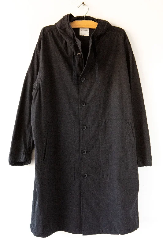 Hooded Jacket A-Line Jacket Boat Neck Shawl Collar