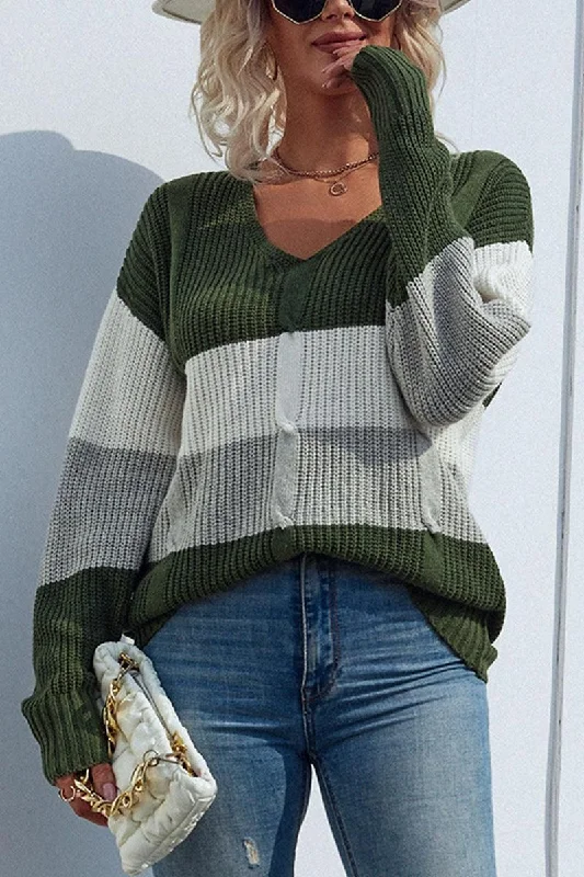 WOMENS V NECK LONGSLEEVE SWEATER TOP High Neck Crew Neck V-Neck