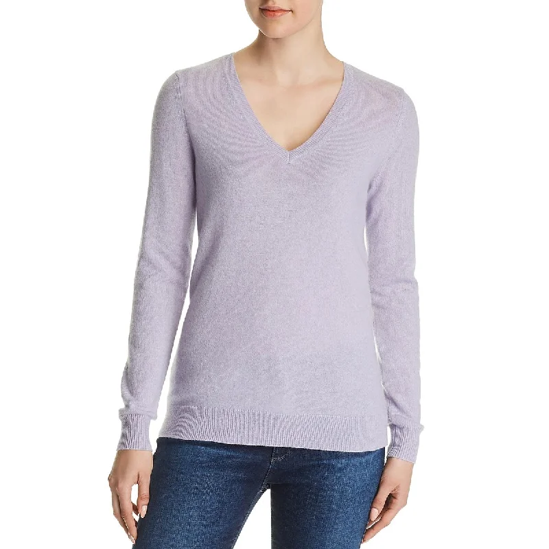 Private Label Womens Sutton Solid Cashmere Sweater Stretchy Elastic Breathable