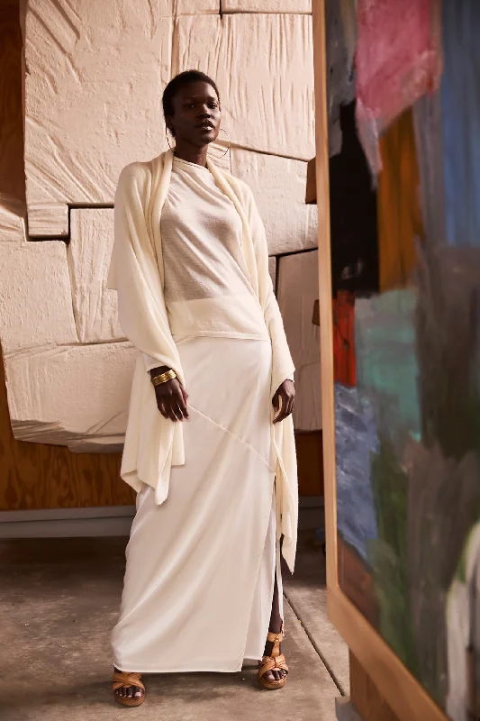 + Beryll Naomi Silk Skirt | Off-White velvet skirt luxurious