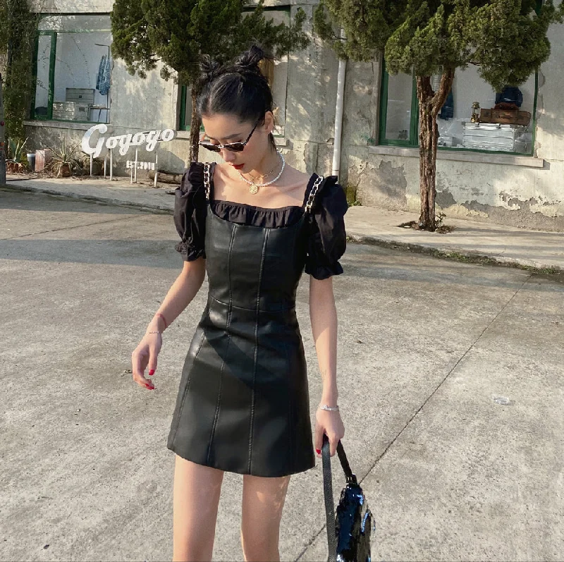 PU SKIRT  KF83479 velvet skirt sumptuous