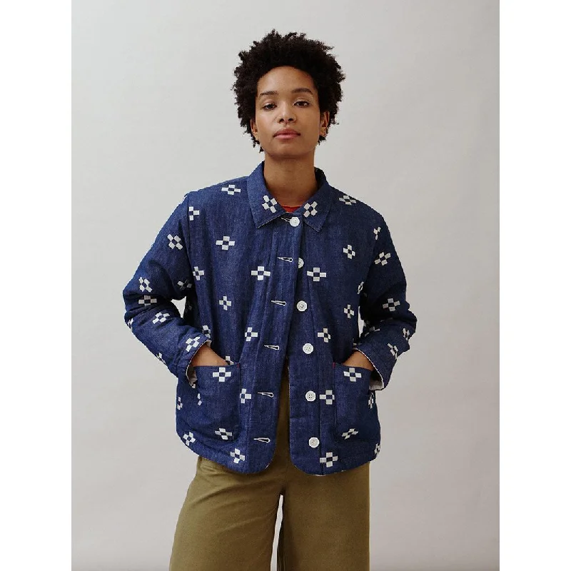 Sideline - Dawn embroidered reversible jacket Faux Fur Fabric Real Fur Fabric Shearling Fabric