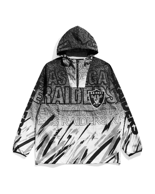 Las Vegas Raiders Sketch Anorak Jacket Belted Jacket Elasticated Jacket Padded Jacket