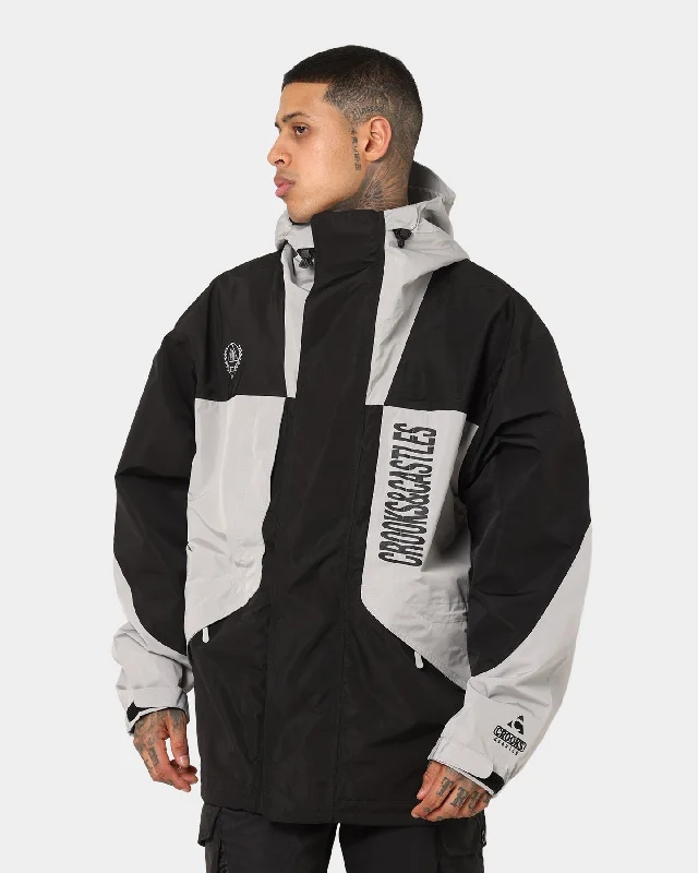 Crooks & Castles Men's Black Diamond Insulated Jacket Grey/Black Jersey Jacket Tulle Jacket Batik Jacket