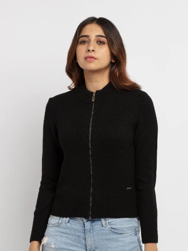 Women's Solid  Sweater Neon Metallic Matte