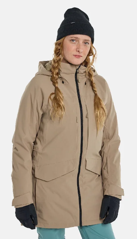 Burton Prowess 2.0 Jacket Womens Kelp Zippered Jacket Buttoned Jacket Snapped Jacket