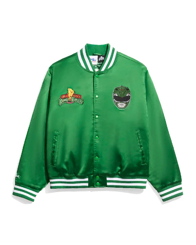 Power Rangers Green Ranger Quilted Satin Jacket Wool Jacket Cashmere Jacket Tweed Jacket