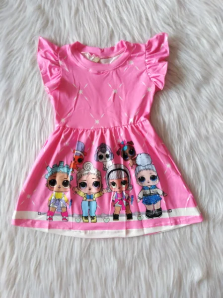 G1-4-7 Big head girl pink skirt wool skirt sturdy