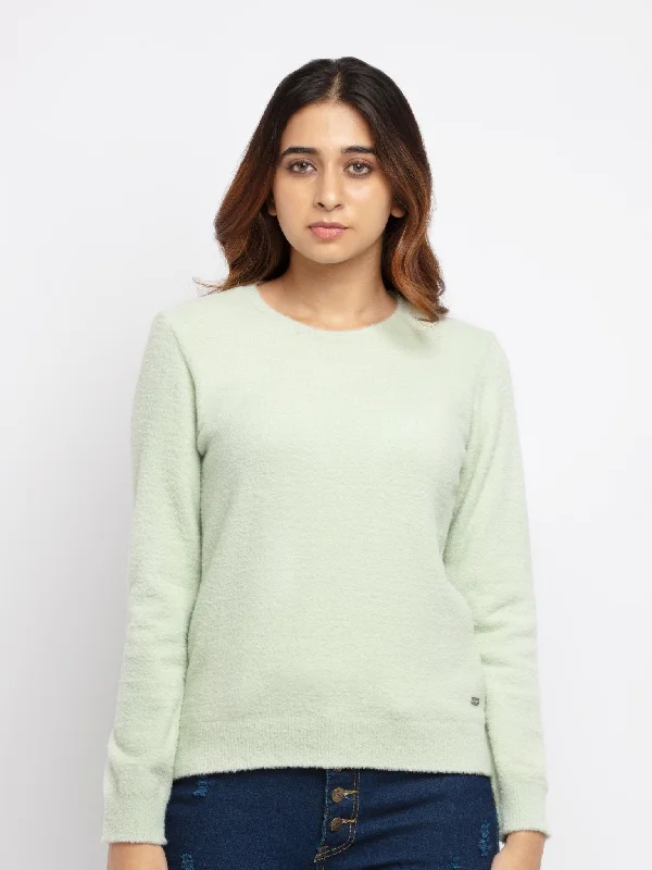 Women's Solid  Sweater Print Jacquard Patchwork