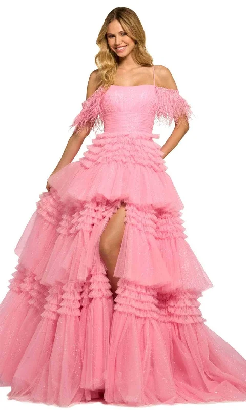 Sherri Hill 55507 - Frilled Tulle Skirt Prom Gown athletic skirt fit