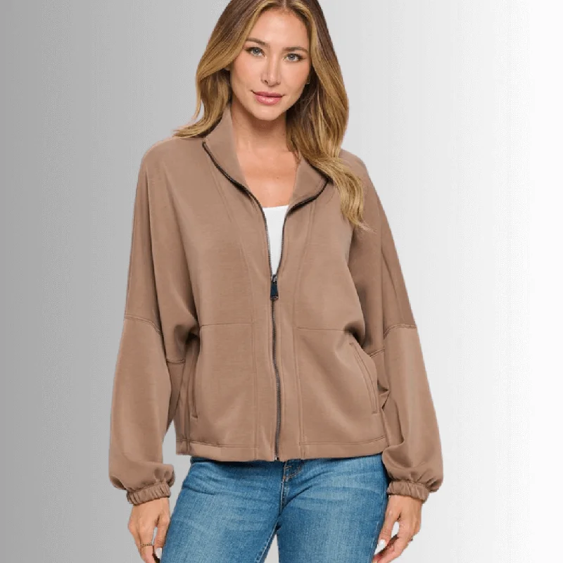 Cool Zip Front Jacket Zippered Front Buttoned Front Snap Front