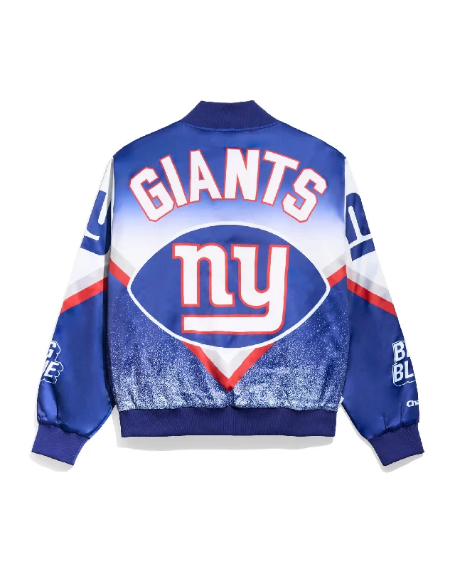 New York Giants Logo Fanimation Jacket Lace Jacket Ribbed Jacket Sequined Jacket