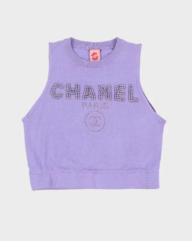 Rokit Originals Purple Sweater Vest - XS Fleece Sweater Nylon Polyester