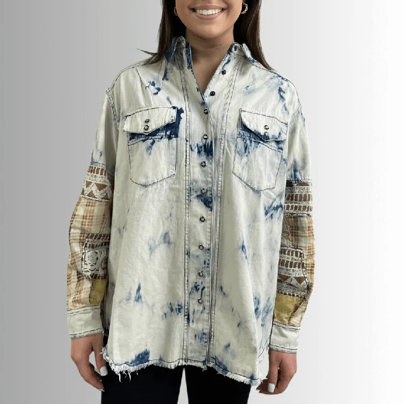 In the Clouds Denim Shirt Jacket Made in USA Cotton Jacket Linen Jacket Terry Jacket