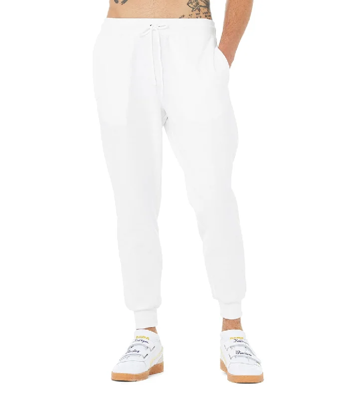 Bella + Canvas Unisex Jogger Sweatpants White