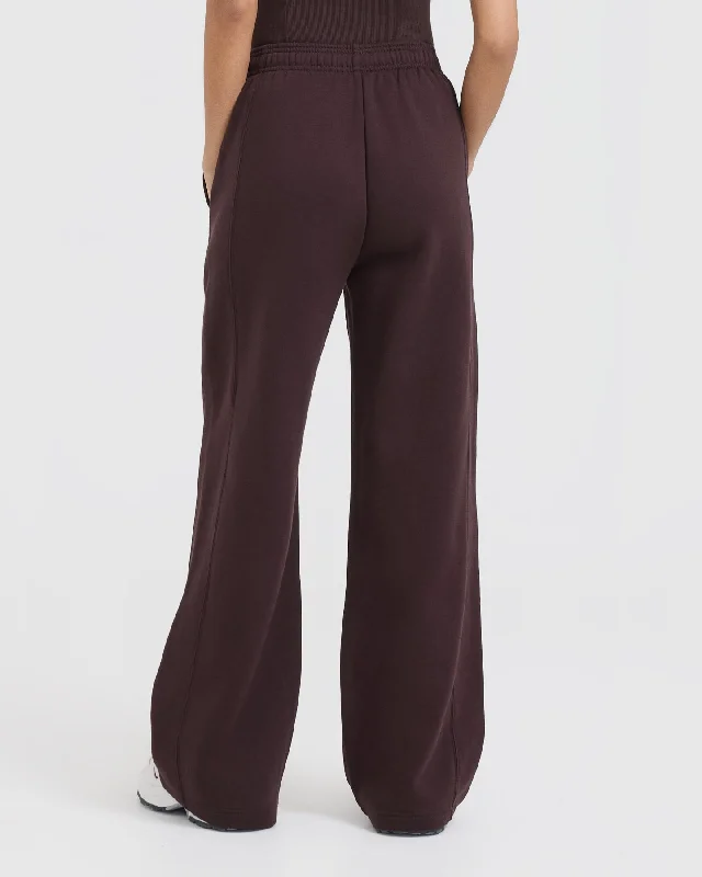 Foundations Straight Leg Joggers | Plum Brown