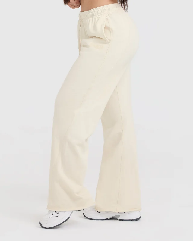 Raw Lounge Wide Leg Joggers | Off White