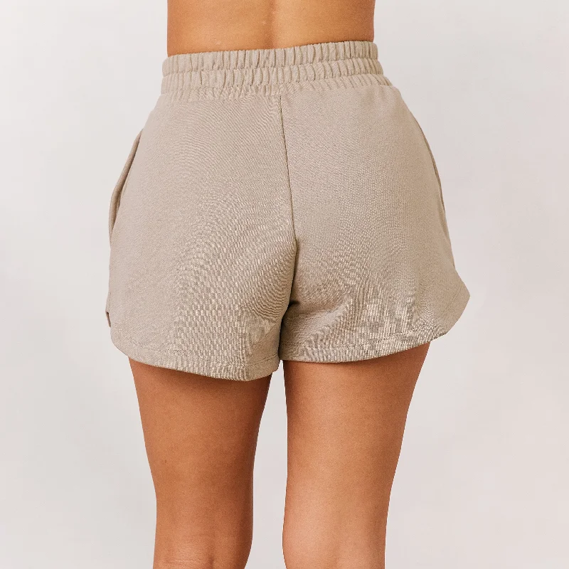 Varsity Jogger Shorts - Oat