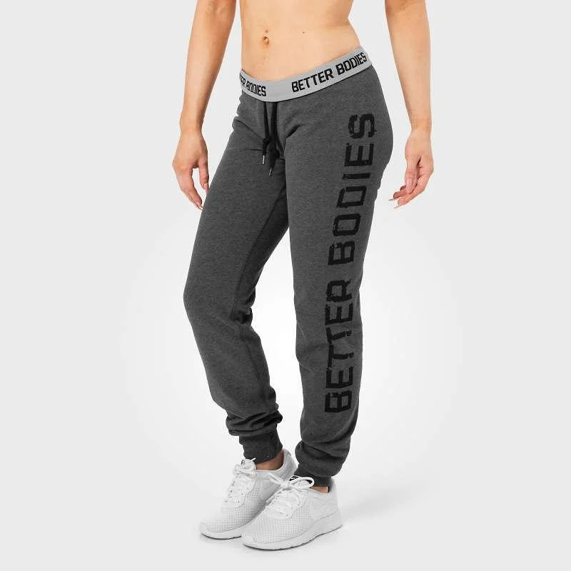 Better Bodies Slim Sweatpant - Antracite Melange