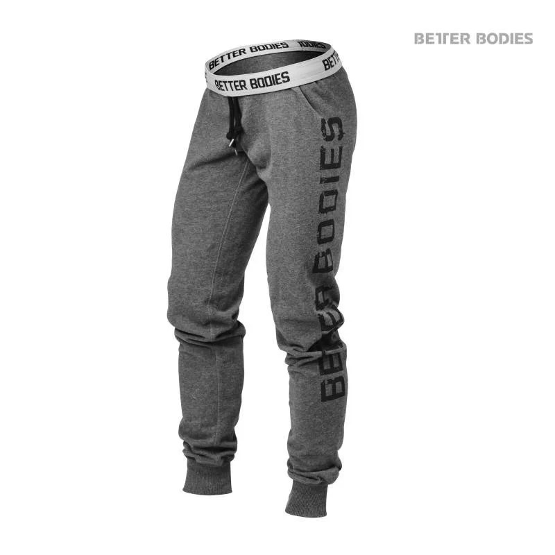 Better Bodies Slim Sweatpant - Antracite Melange