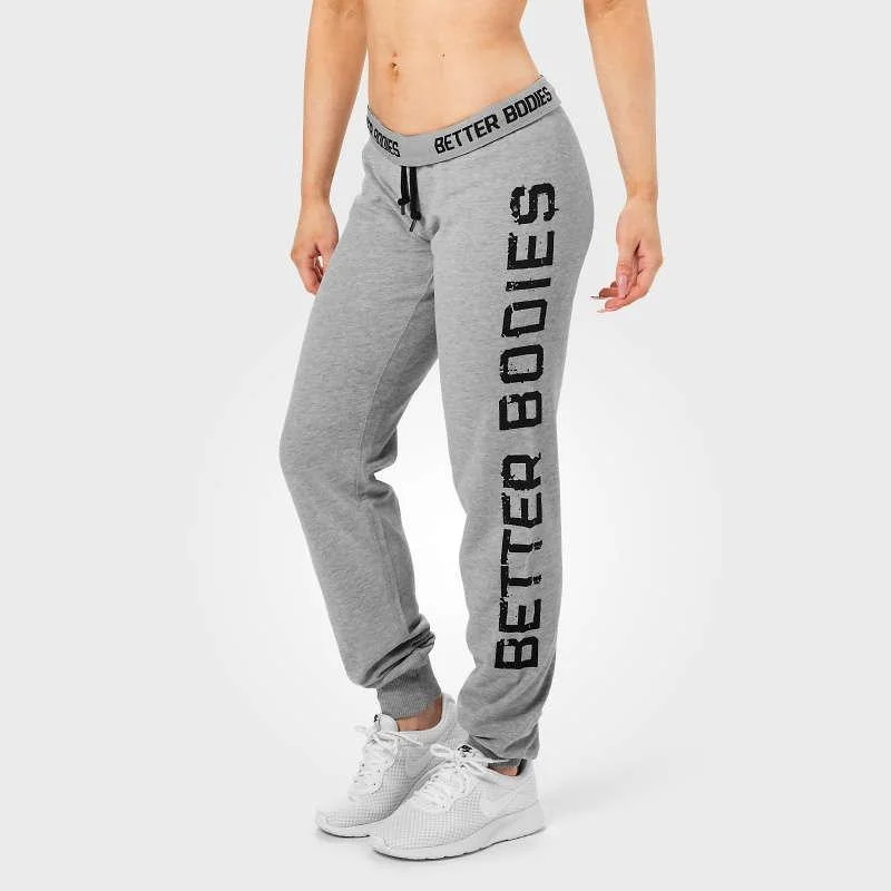 Better Bodies Slim Sweatpant - Grey Melange