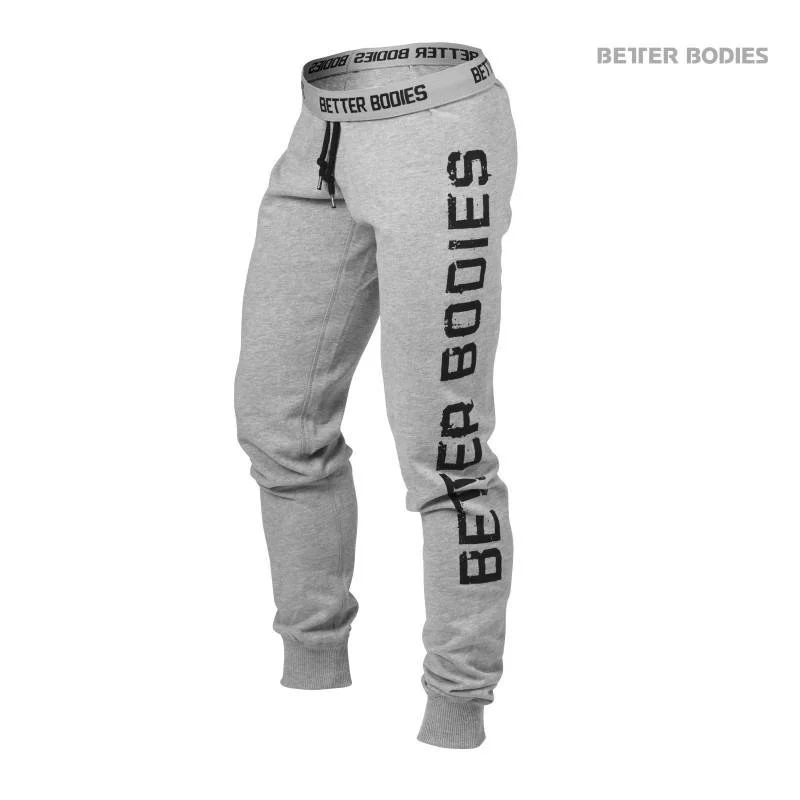 Better Bodies Slim Sweatpant - Grey Melange