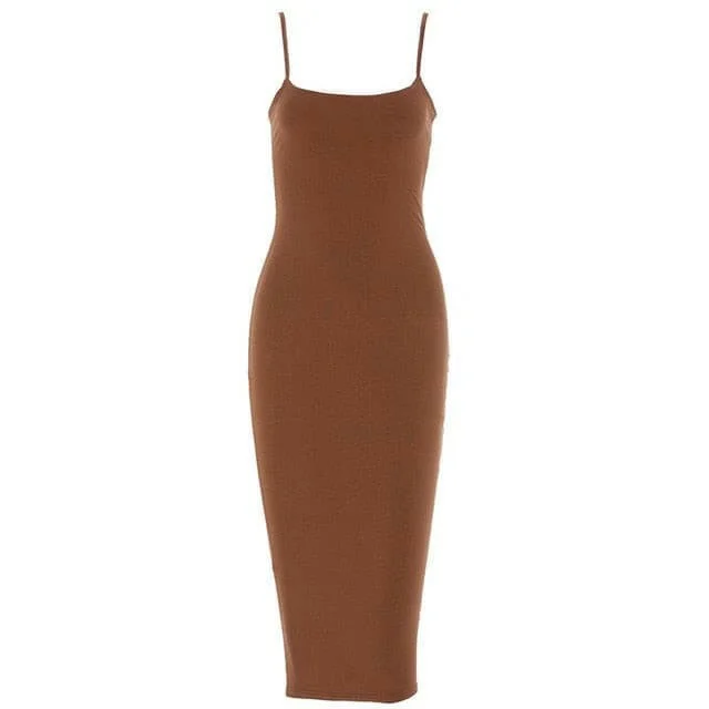 Cotton Summer Dress 2 Layers Women Sexy Bodycon Midi Dress White Basic Tube Long Slip Dresses Casual Vestidos