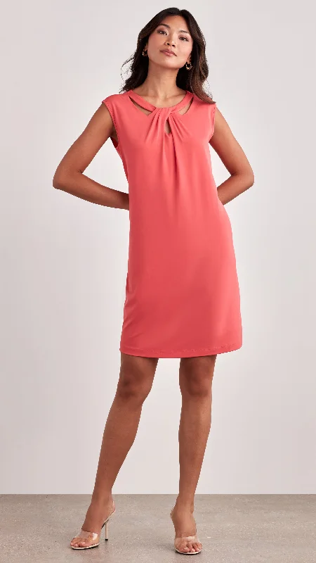 CUT OUT DETAIL JERSEY DRESS