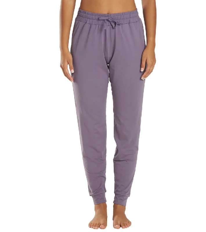 Everyday Yoga Motion Solid Performance Jogger Purple Taupe