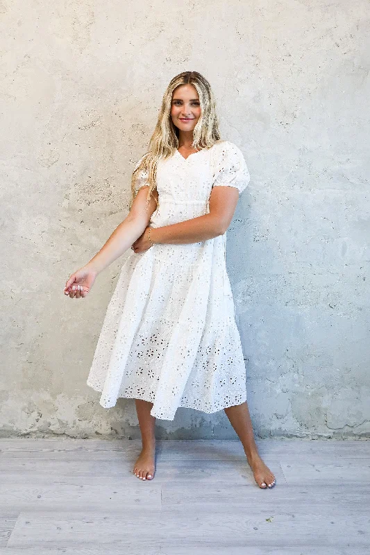 The Randa in White Eyelet