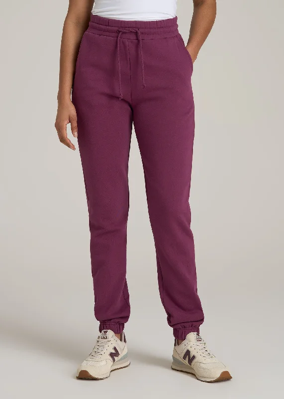 Wearever Fleece SLIM-FIT High-Waisted Women's Sweatpants in Purple Gumdrop