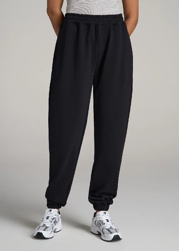 Wearever Oversized French Terry Joggers for Tall Women in Black