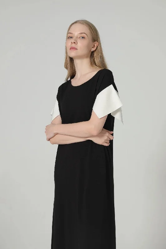 Bamboo Contrast Sleeve Dress