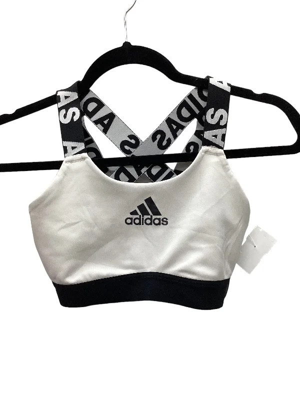 Black & White Athletic Bra Adidas, Size Xs