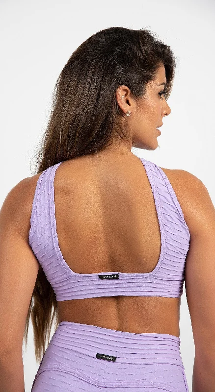 Cross Over Sports Bra - Plum