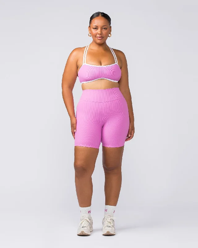 Curves Rib Bralette - Fondant Pink