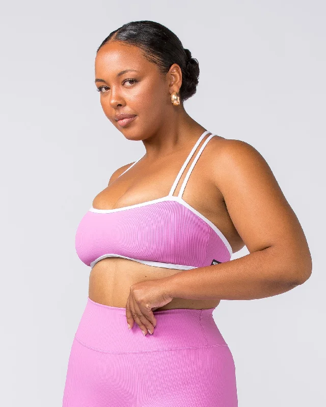 Curves Rib Bralette - Fondant Pink