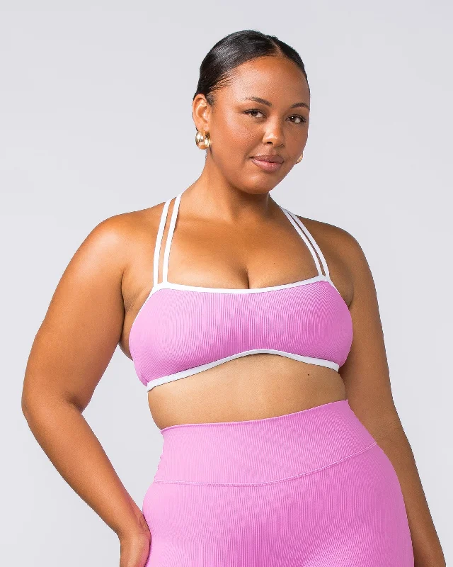 Curves Rib Bralette - Fondant Pink