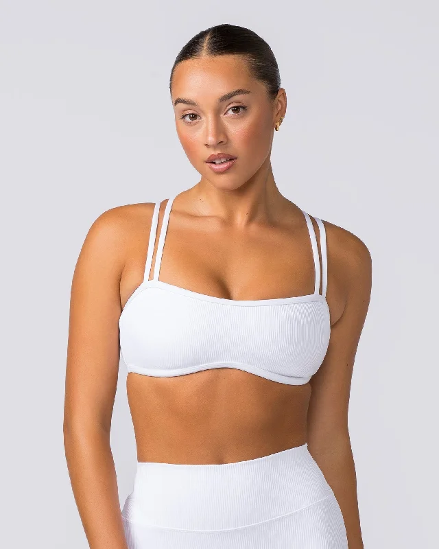 Curves Rib Bralette - White