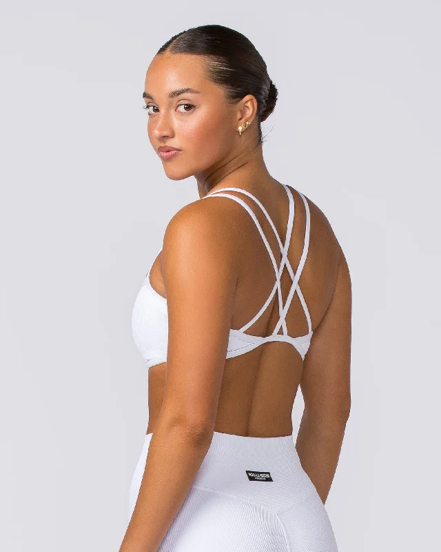 Curves Rib Bralette - White